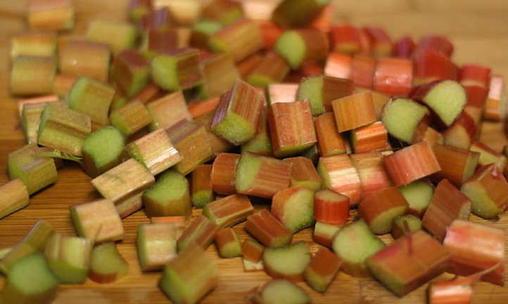 Chopped rhubarb